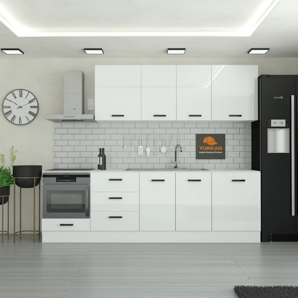 260 cm Mutfak Dolabı  MDF Kapak Tezgah Dahil YRKN260 97 ürün görseli 1