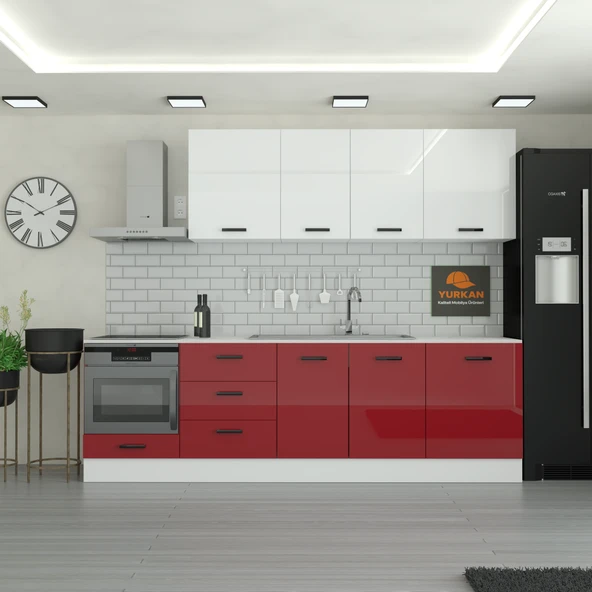 275 cm Mutfak Dolabı  MDF Kapak Tezgah Dahil YRKN275 101 ürün görseli 1