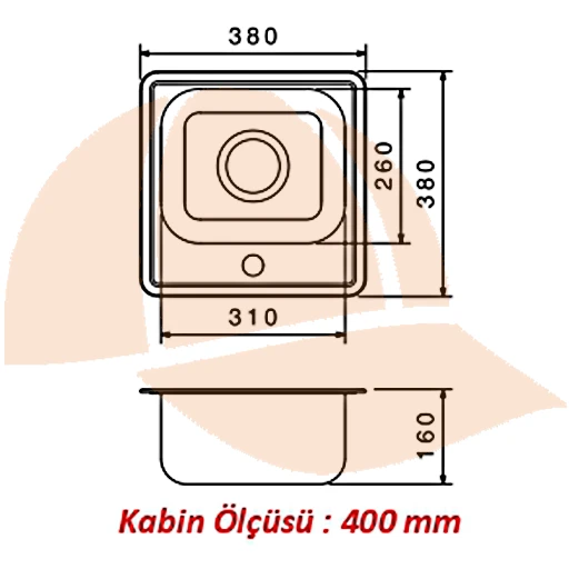38 X 38 Mutfak Eviyesi 3838gr Keten Dokulu - Resim 2