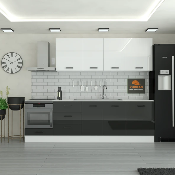 280 cm Mutfak Dolabı  MDF Kapak Tezgah Dahil YRKN280 99 ürün görseli 1