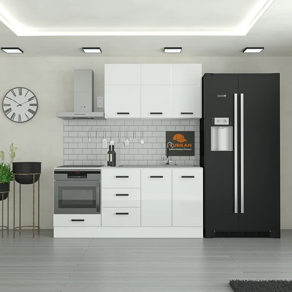 190 cm Mutfak Dolabı  MDF Kapak Tezgah Dahil YRKN190 97 ürün görseli 1