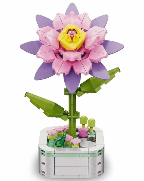 Dostoys Yapı Taşı Serisi Çiçek Yapım Seti Atlas Çiçeği - Resim 2