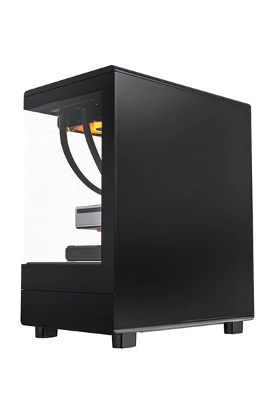 AIGO DB330M USB3.0 3×12CM Fan Temperli Cam Siyah mATX Kasa (PSU Yok) - Resim 5