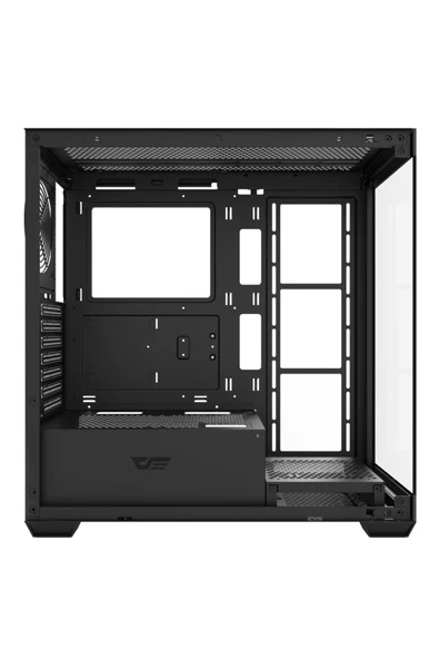 AIGO DS900 AT-750W 80+ Bronze USB3.0 Type-C 4×12CM Fan Temperli Cam Siyah ATX Kasa - Resim 2