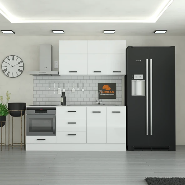 200 cm Mutfak Dolabı  MDF Kapak Tezgah Dahil YRKN200 97 ürün görseli 1