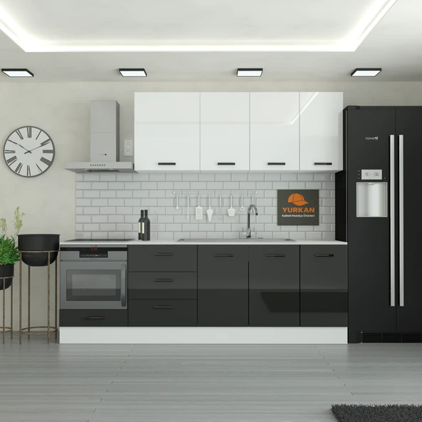 250 cm Mutfak Dolabı  MDF Kapak Tezgah Dahil YRKN250 99 ürün görseli 1