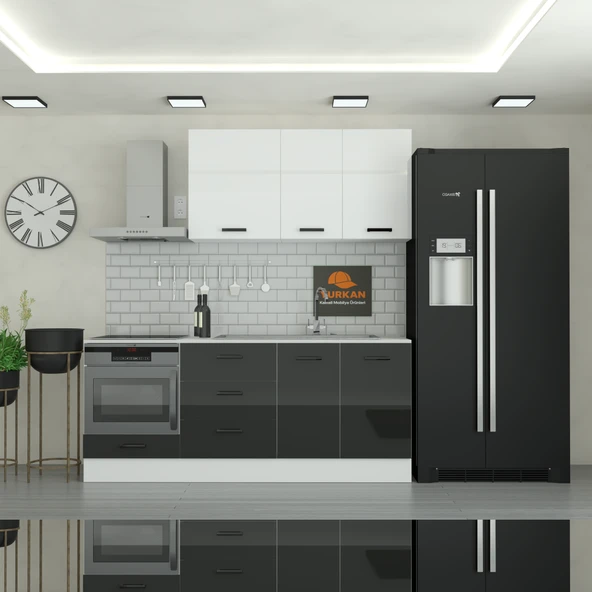 215 cm Mutfak Dolabı  MDF Kapak Tezgah Dahil YRKN215 99 ürün görseli 1