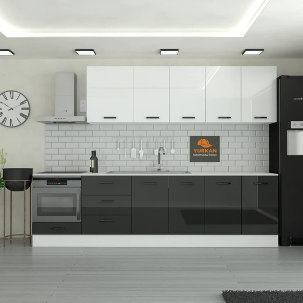 285 cm Mutfak Dolabı  MDF Kapak Tezgah Dahil YRKN285 99 ürün görseli 1