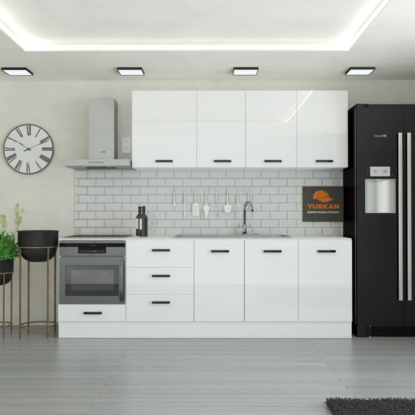 255 cm Mutfak Dolabı  MDF Kapak Tezgah Dahil YRKN255 97 ürün görseli 1