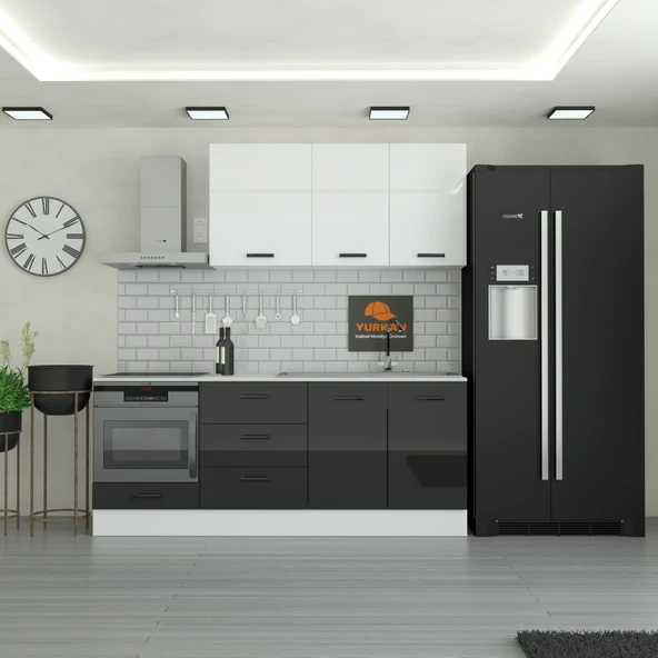 220 cm Mutfak Dolabı  MDF Kapak Tezgah Dahil YRKN220 99 ürün görseli 1