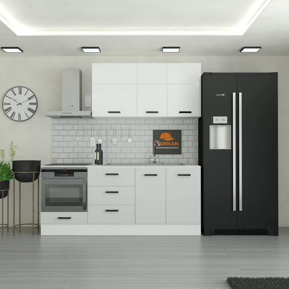 210 cm Mutfak Dolabı  MDF Kapak Tezgah Dahil YRKN210 100 ürün görseli 1