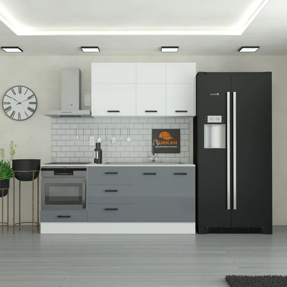 200 cm Mutfak Dolabı  MDF Kapak Tezgah Dahil YRKN200 98 ürün görseli 1