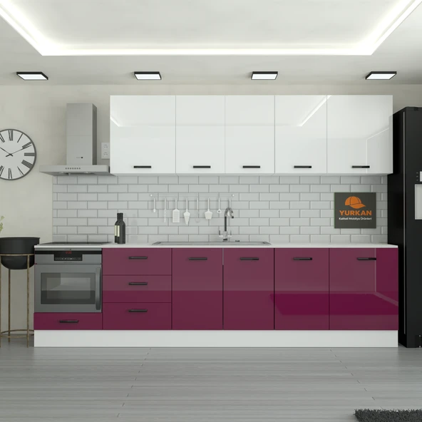 300 cm Mutfak Dolabı  MDF Kapak Tezgah Dahil YRKN305 102 ürün görseli 1