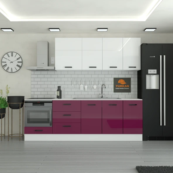 245 cm Mutfak Dolabı  MDF Kapak Tezgah Dahil YRKN245 102 ürün görseli 1