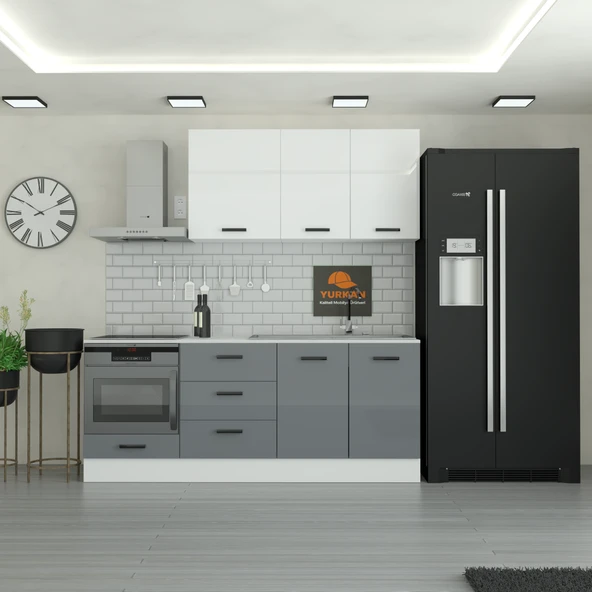 220 cm Mutfak Dolabı  MDF Kapak Tezgah Dahil YRKN220 98 ürün görseli 1