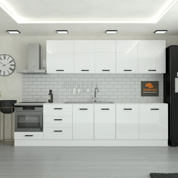 300 cm Mutfak Dolabı  MDF Kapak Tezgah Dahil YRKN310 97 ürün görseli 1