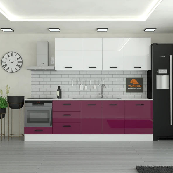 270 cm Mutfak Dolabı  MDF Kapak Tezgah Dahil YRKN270 102 ürün görseli 1