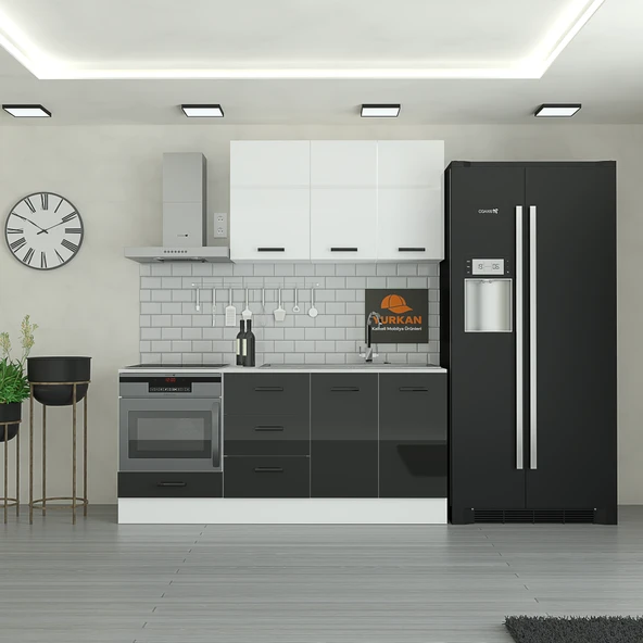 190 cm Mutfak Dolabı  MDF Kapak Tezgah Dahil YRKN190 99 ürün görseli 1