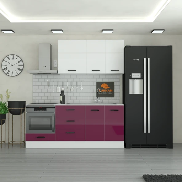 200 cm Mutfak Dolabı  MDF Kapak Tezgah Dahil YRKN200 102 ürün görseli 1