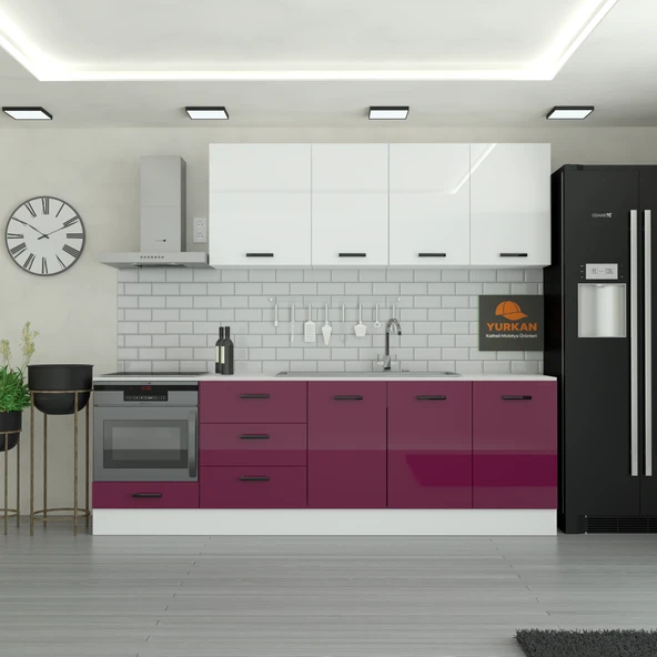 255 cm Mutfak Dolabı  MDF Kapak Tezgah Dahil YRKN255 102 ürün görseli 1