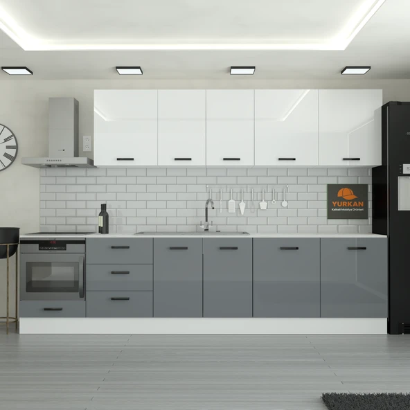 300 cm Mutfak Dolabı  MDF Kapak Tezgah Dahil YRKN320 98 ürün görseli 1