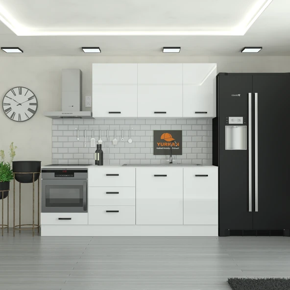 225 cm Mutfak Dolabı  MDF Kapak Tezgah Dahil YRKN225 97 ürün görseli 1