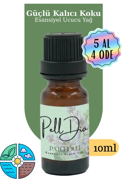 Pelldio Patchouli Esansiyel Uçucu Koku Yağı Buhurdanlık Yağı Difüzör Esansı Hobi Esans Ortam Oda 10ml ürün görseli 1