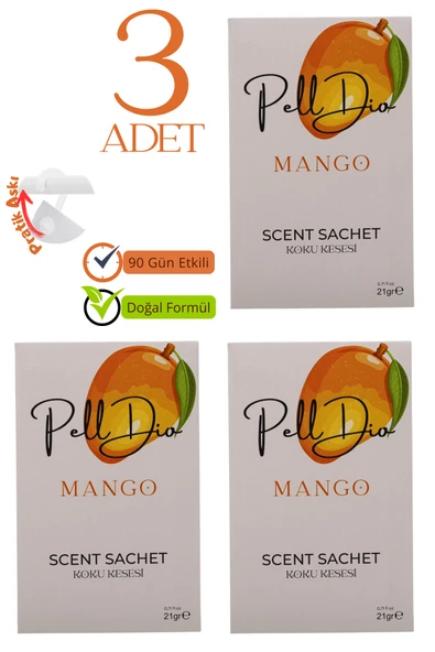 Pelldio 3'lü Mango Ayakkabılık Dolap Ve Çekmece Parfümlü Kese Kokusu Oda Koku Kesesi ürün görseli 1