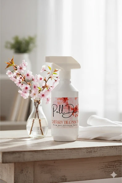 Pelldio Cherry Blossom & Lavender Ev, Tekstil, Oda ve Çamaşır Spreyi Avantajlı Paket 2x500ml - Resim 3