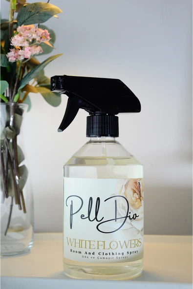 Pelldio White Flowers Ev, Tekstil, Oda ve Çamaşır Spreyi 500ml - Resim 2
