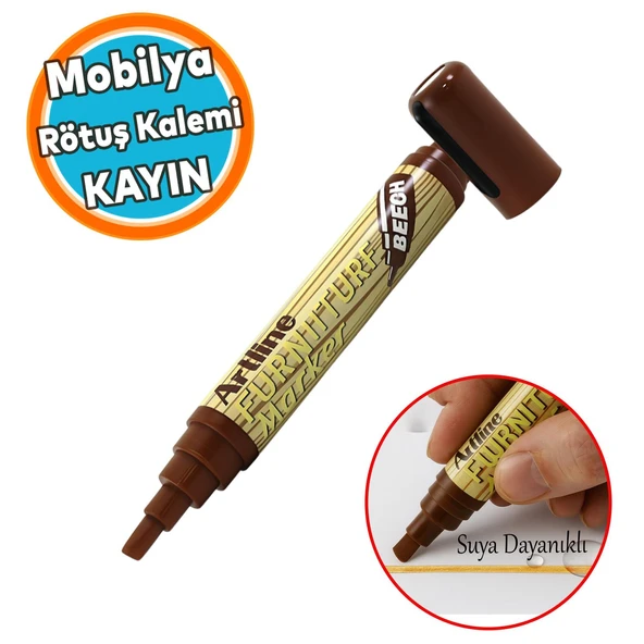 Mobilya Rötuş Kalemi Ahşap Masa Sehpa Dolap Kalemi Parke Çizik Giderici Çatlak Kapatıcı Kayın Renk ürün görseli 1