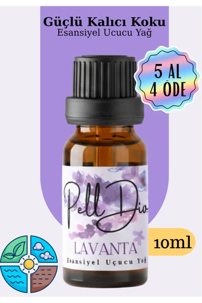 Pelldio Lavender Esansiyel Uçucu Koku Yağı Buhurdanlık Yağı Difüzör Esansı Hobi Esans Ortam Oda 10ml ürün görseli 1