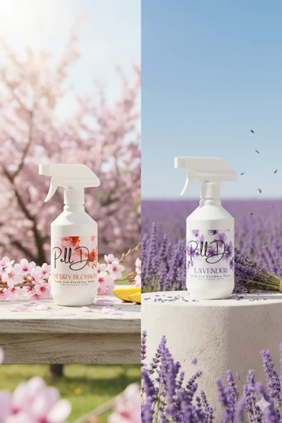Pelldio Cherry Blossom & Lavender Ev, Tekstil, Oda ve Çamaşır Spreyi Avantajlı Paket 2x500ml - Resim 4