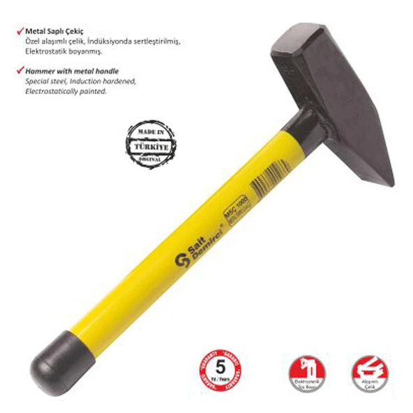 S.D. Metal Saplı Çekiç 500 gr ürün görseli 1