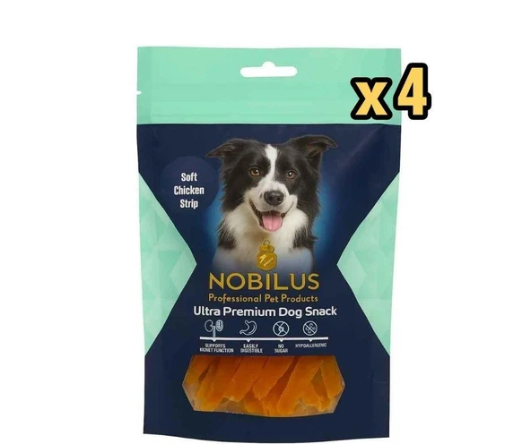 Nobilus Köpek Ödül Maması Yumuşak Tavuk Dilimleri 80 Gr x 4 Adet ürün görseli 1