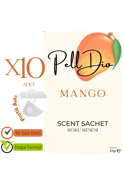 Pelldio 10'lu Mango Ayakkabılık Dolap Ve Çekmece Parfümlü Kese Kokusu Oda Koku Kesesi ürün görseli 1