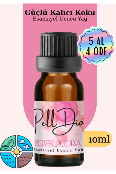 Pelldio Baby Powder Esansiyel Uçucu Koku Yağı Buhurdanlık Yağı Difüzör Esansı Hobi Esans Ortam Oda 10ml ürün görseli 1