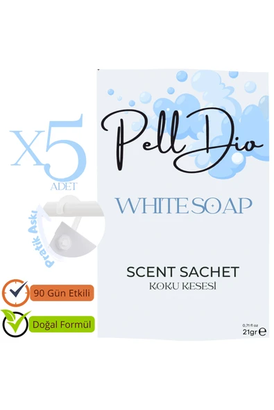 Pelldio 3'lü White Soap Ayakkabılık Dolap Ve Çekmece Parfümlü Kese Kokusu Oda Koku Kesesi ürün görseli 1