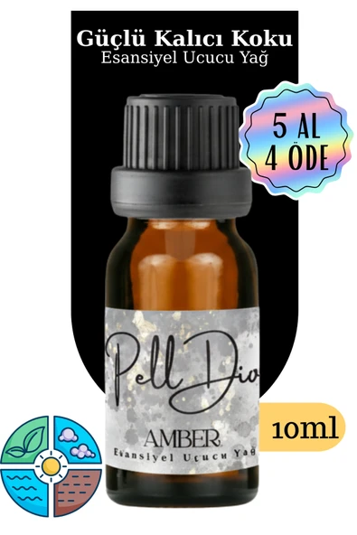 Pelldio Dark Amber Esansiyel Uçucu Koku Yağı Buhurdanlık Yağı Difüzör Esansı Hobi Esans Ortam Oda 10ml ürün görseli 1
