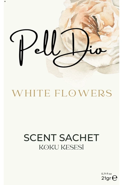 Pelldio White Flowers Ayakkabılık Dolap Ve Çekmece Parfümlü Kese Kokusu Oda Koku Kesesi - Resim 3