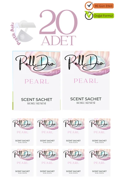 Pelldio 20'li Pearl Ayakkabılık Dolap Ve Çekmece Parfümlü Kese Kokusu Oda Koku Kesesi ürün görseli 1