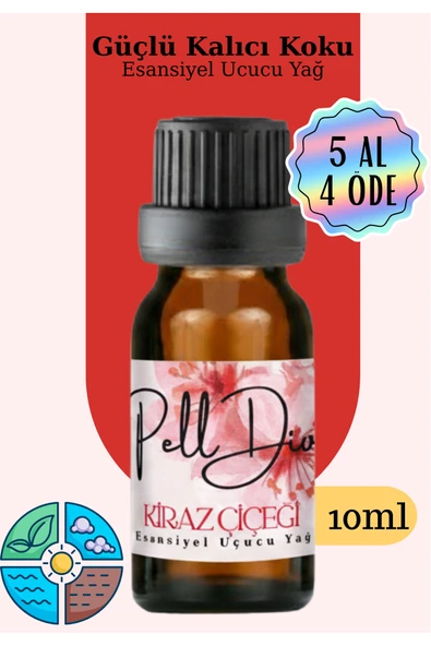 Pelldio Cherry Blossom Esansiyel Uçucu Koku Yağı Buhurdanlık Yağı Difüzör Esansı Hobi Esans Ortam Oda 10ml ürün görseli 1