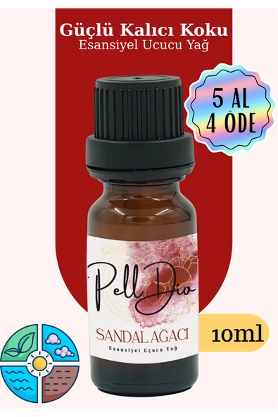 Pelldio Sandal Wood Esansiyel Uçucu Koku Yağı Buhurdanlık Yağı Difüzör Esansı Hobi Esans Ortam Oda 10ml ürün görseli 1