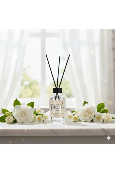 Pelldio White Flowers Çubuklu Oda Kokusu Eko 100ml - Resim 2
