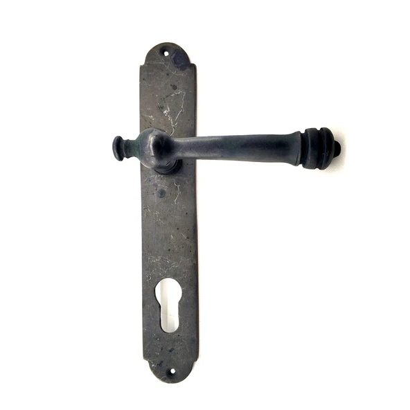 Antika Tarz Dekoratif Pirinç Taşra Yale Kapı Kolu - 220x35 mm, Oksit ürün görseli 1