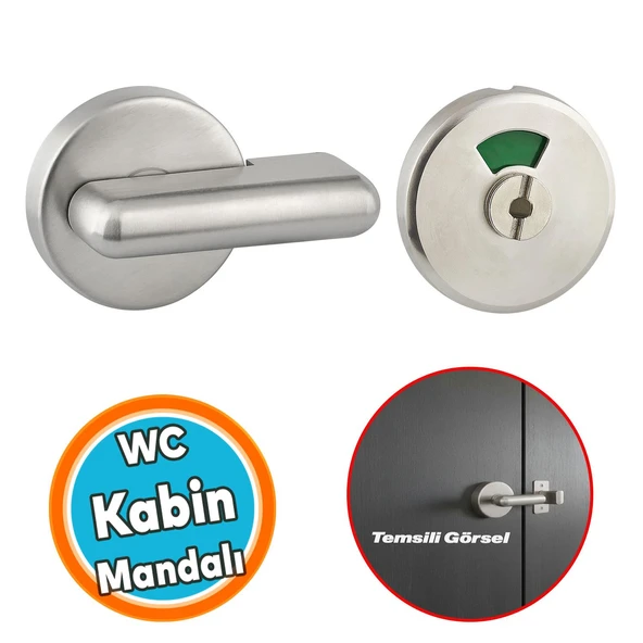 Banyo Wc Tuvalet Kabin Mandalı Dayanıklı Kilit Metal Kapı Kilidi Soyunma Odası Kullanımı ürün görseli 1