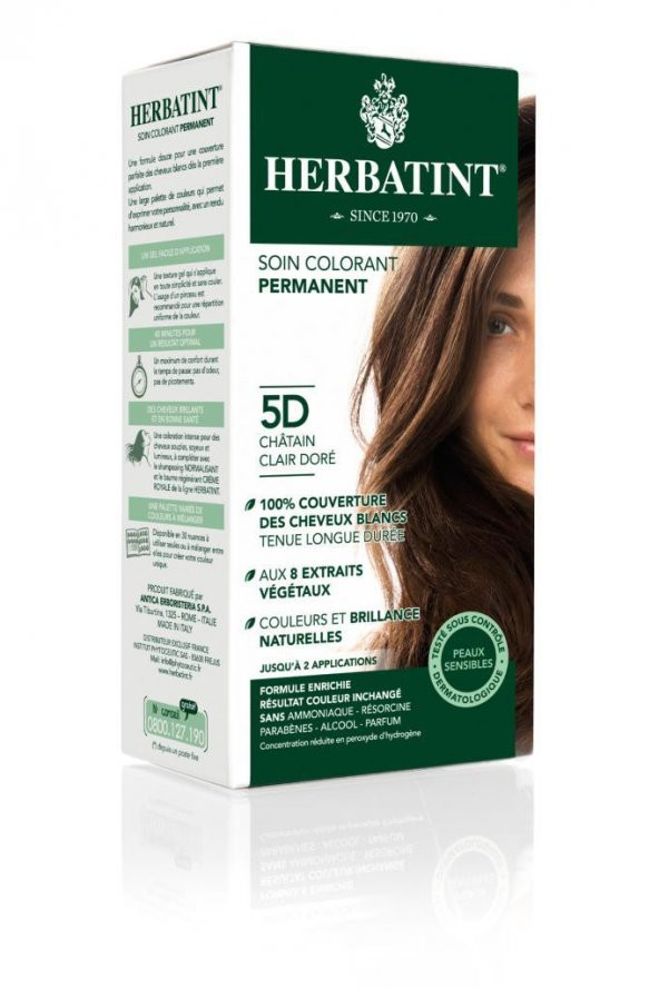 HERBATINT 5D Light Golden Chestnut (Açık Altın Kahve) 150 ml Bitkisel Saç Boyası