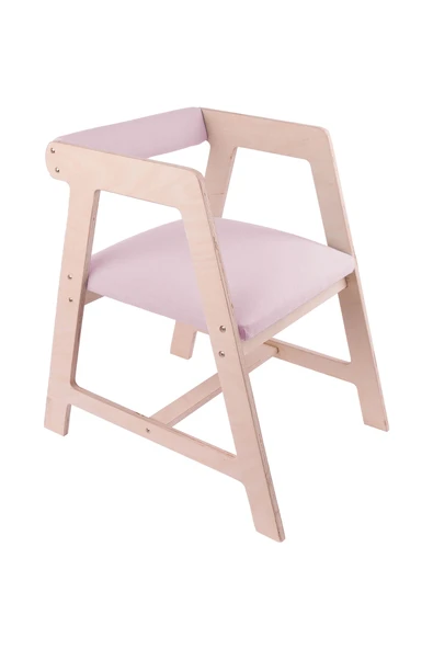 Ahşap Çocuk Oyun, Aktivite, Çalışma Masası Sandalyesi Pembe - Resim 7