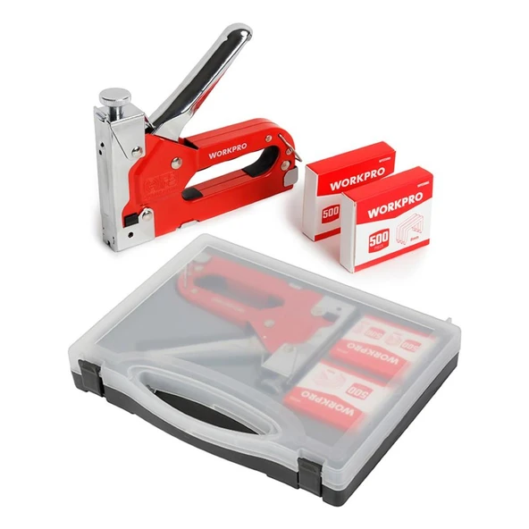 WORKPRO WP223005 3 IN 1 4-14mm Profesyonel Mekanik Zımba ve 14mm Çivi Tabancası + 1500 Adet Zımba/Çivi ürün görseli 1