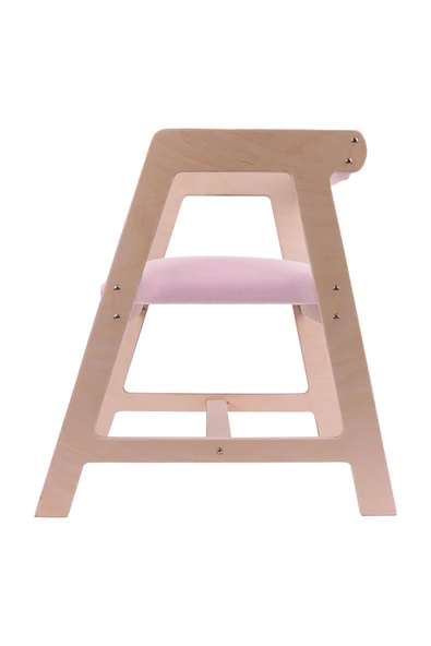 Ahşap Çocuk Oyun, Aktivite, Çalışma Masası Sandalyesi Pembe - Resim 5